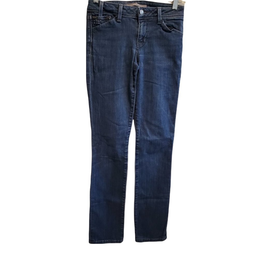 Joes Jeans Honey Straight Leg Size W25 Blue Stretch Dark Wash Mid Rise Inseam 31